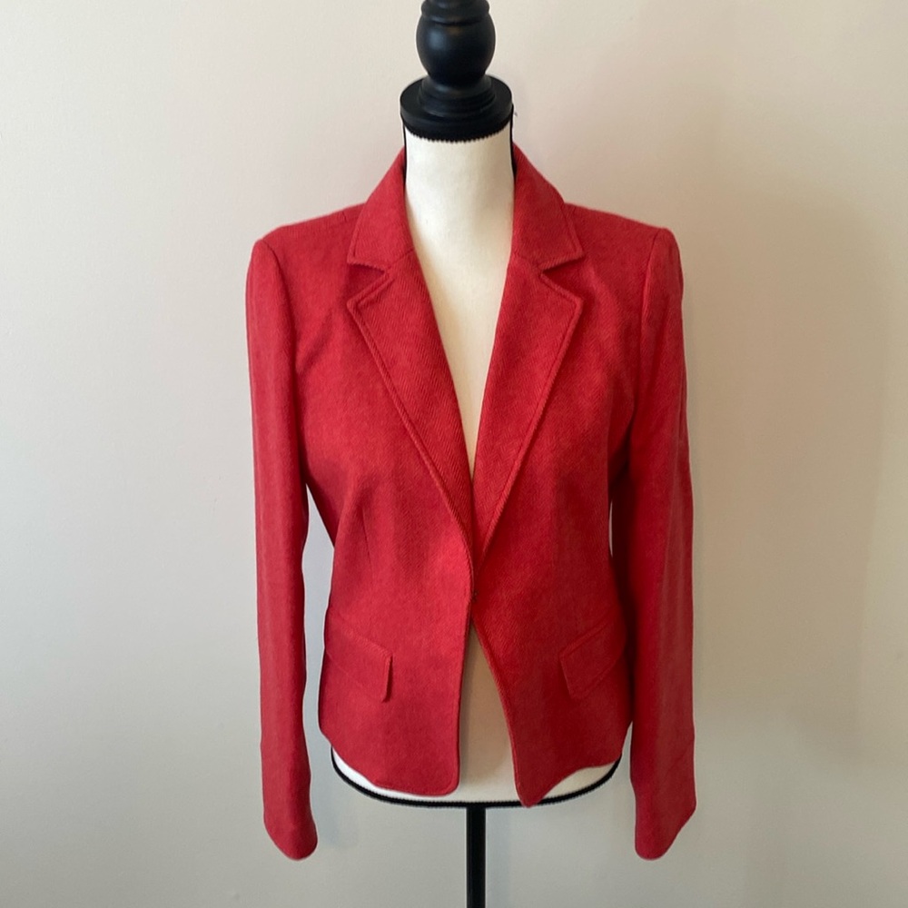 J. Crew Crimson Red Tailored Blazer